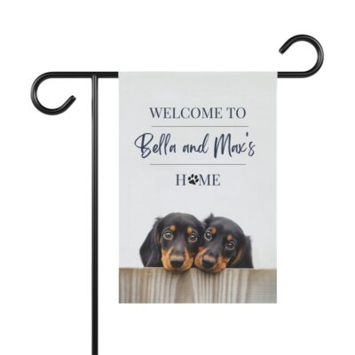 Personalized Dachshund’s Peeking Flag