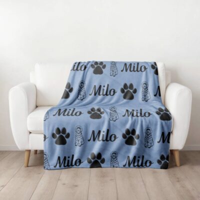 Personalized Doodle Dog Blanket