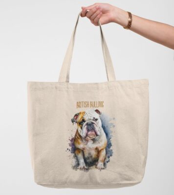 Personalized English Bulldog Dog Lovers Tote Bag