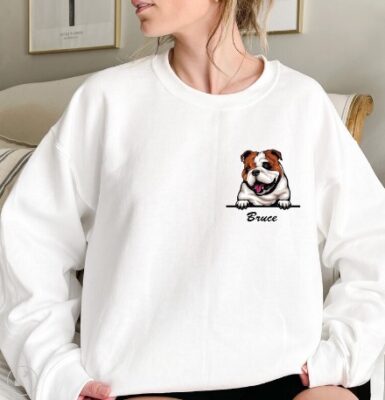 Personalized English Bulldog Dog Mom Sweatshirt