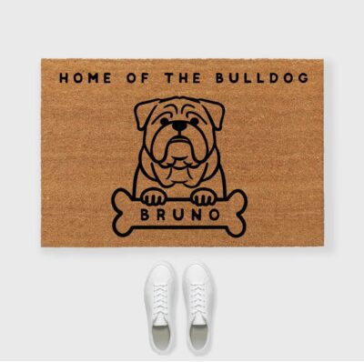 Personalized English Bulldog Doormat