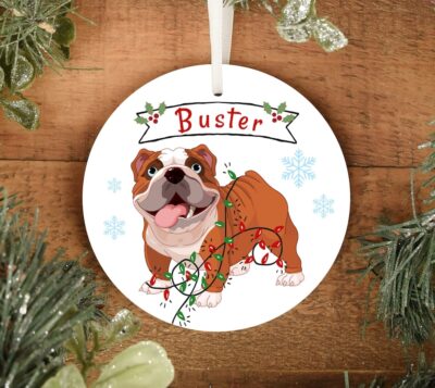 Personalized English Bulldog Lovely Ornament