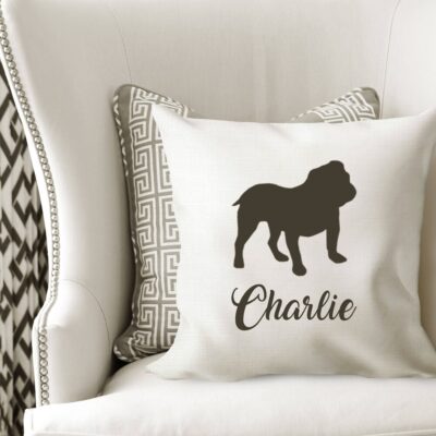 Personalized English Bulldog Pillow