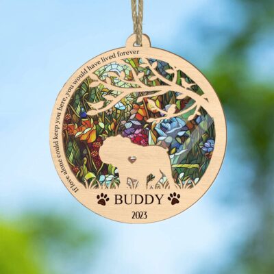 Personalized English Bullldog Suncatcher Ornament