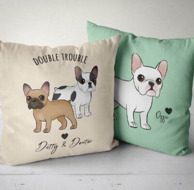 Personalized French Bulldog Pillow