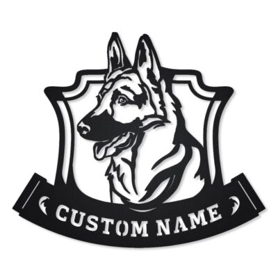 Personalized German Shepherd Decor Wall Metal Sign