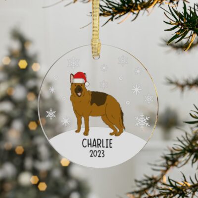 Personalized German Shepherd Dog Ornament