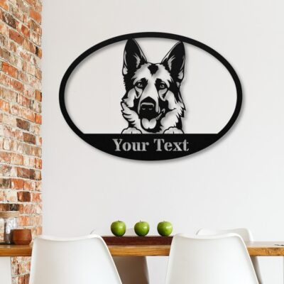 Personalized German Shepherd Gifts Metal Sign