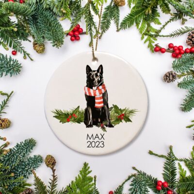 Personalized German Shepherd Lover Christmas Ornament