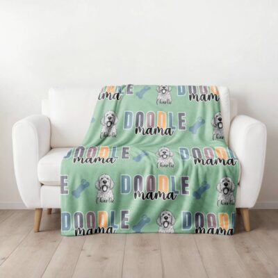 Personalized Golden Doodle Mama Blanket