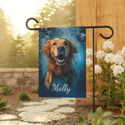 Personalized Golden Retriever Dog Flag