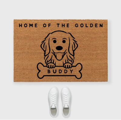 Personalized Golden Retriever Lovers Doormat