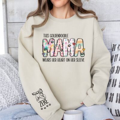 Personalized Goldendoodle Dog Mama Sweatshirt