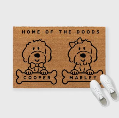 Personalized Goldendoodle Mat