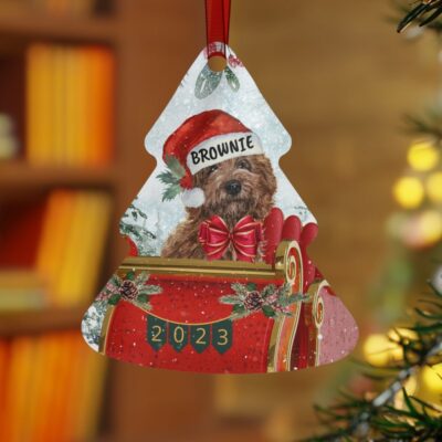 Personalized Goldendoodle Tree Ornament