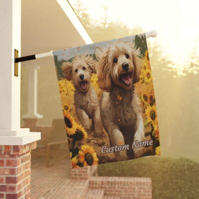 Personalized Goldendoodles Garden Dog Yard Flag