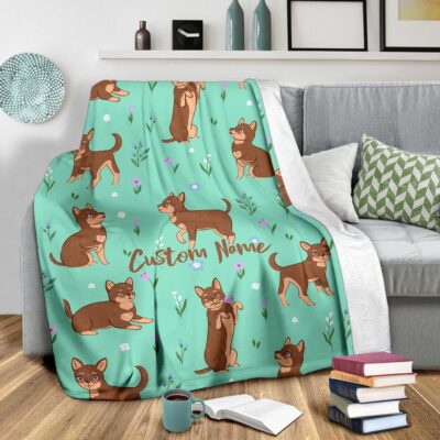 Personalized Happy Chihuahua Blanket