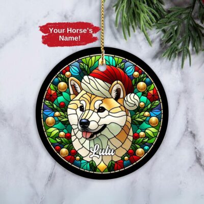 Personalized Happy Shiba Inu Ornament