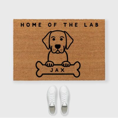 Personalized Home Of The Lab Doormat