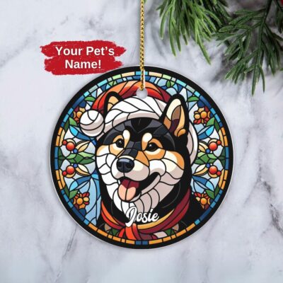 Personalized I Love Shiba Inu Ornament