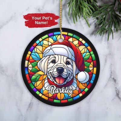 Personalized Labrador Puppy Ornament