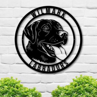 Personalized Labrador Retriever Cute Metal Sign