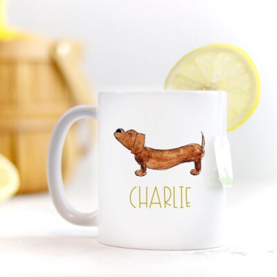 Personalized Longhaired Dachshund Mug