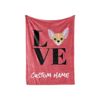 Personalized Love Chihuahua Blanket