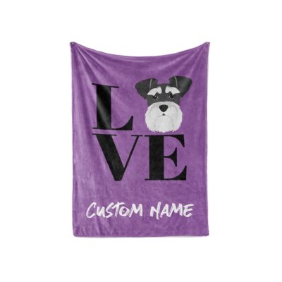 Personalized Love Schnauzer Cute Blanket