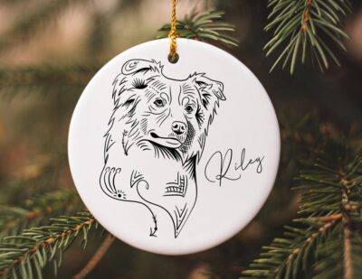 Personalized Lovely Australian Shepherd Ornament