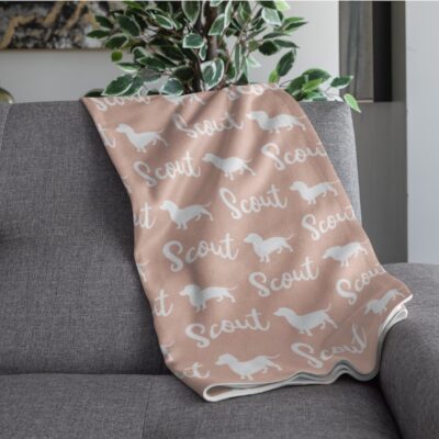 Personalized Lovely Dachshund Blanket