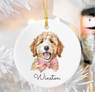 Personalized Lovely Goldendoodle Ornament