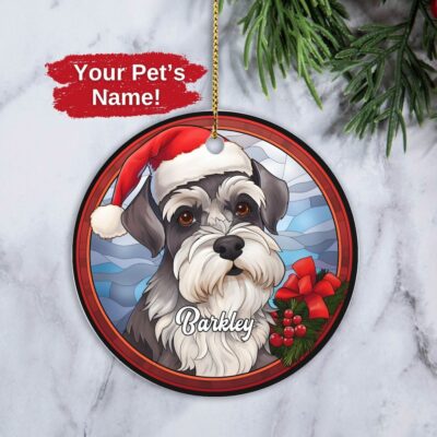 Personalized Lovely Schanuzer Ornament