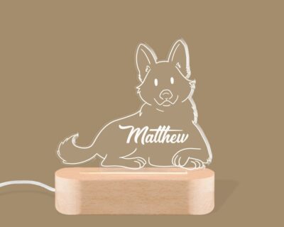 Personalized Name German Shepherd Night Light