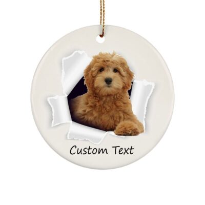 Personalized Name Goldendoodle Ornaments