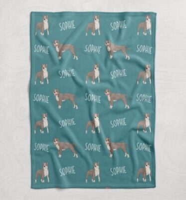 Personalized Pit Bull Blanket