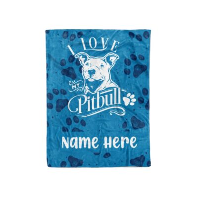 Personalized Pit Bull Lover Blanket