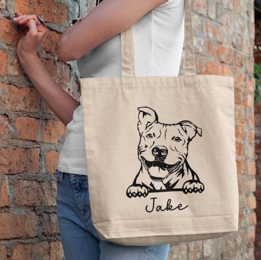 Personalized Pit Bull Tote