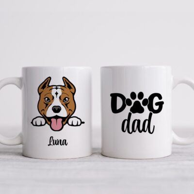 Personalized Pitbull Dad Mug