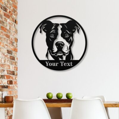 Personalized Pitbull Metal Sign