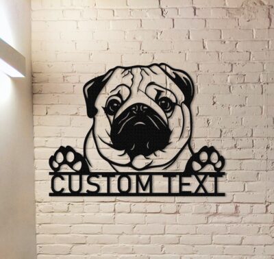 Personalized Pug Metal Sign