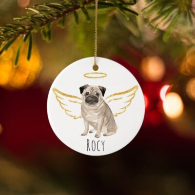 Personalized Pug Name Ornaments