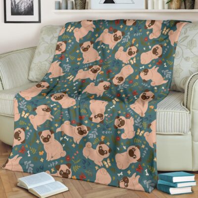 Personalized Pugs Dog Lovers Blanket