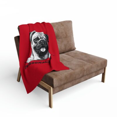 Personalized Pugs Red Blanket