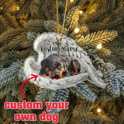 Personalized Rottweiler Sleeping OrnamentPersonalized Rottweiler Sleeping Ornament