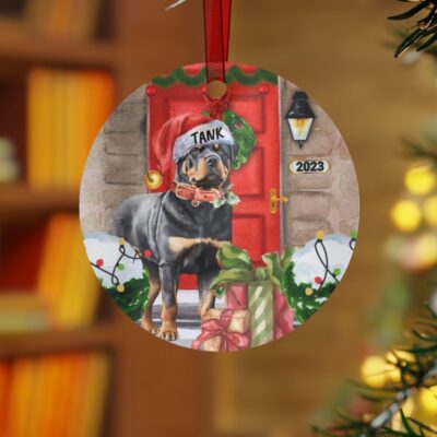 Personalized Rottweiler Xmas Ornament