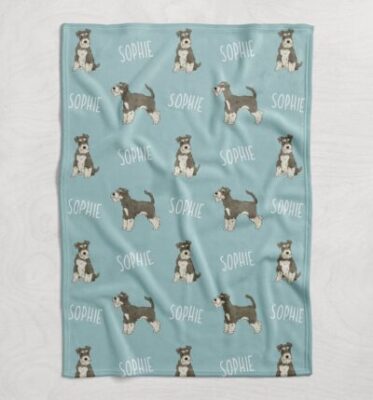 Personalized Schnauzer Blanket