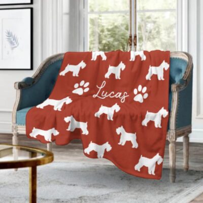 Personalized Schnauzer Cute Blanket