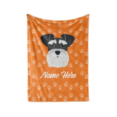 Personalized Schnauzer Cute Face Blanket