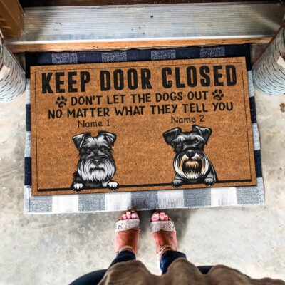 Personalized Schnauzer Doormat